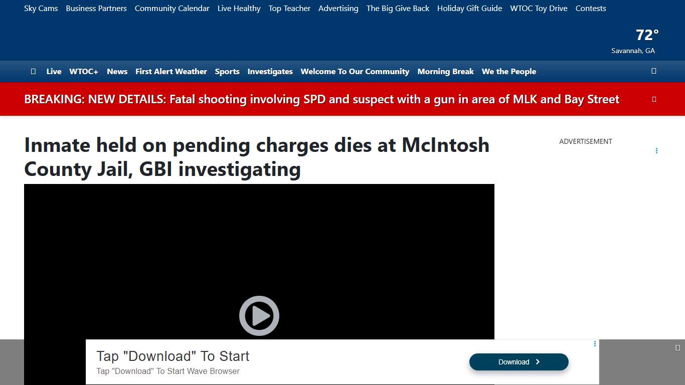 Inmate held on pending charges dies at McIntosh County Jail, GBI investigating